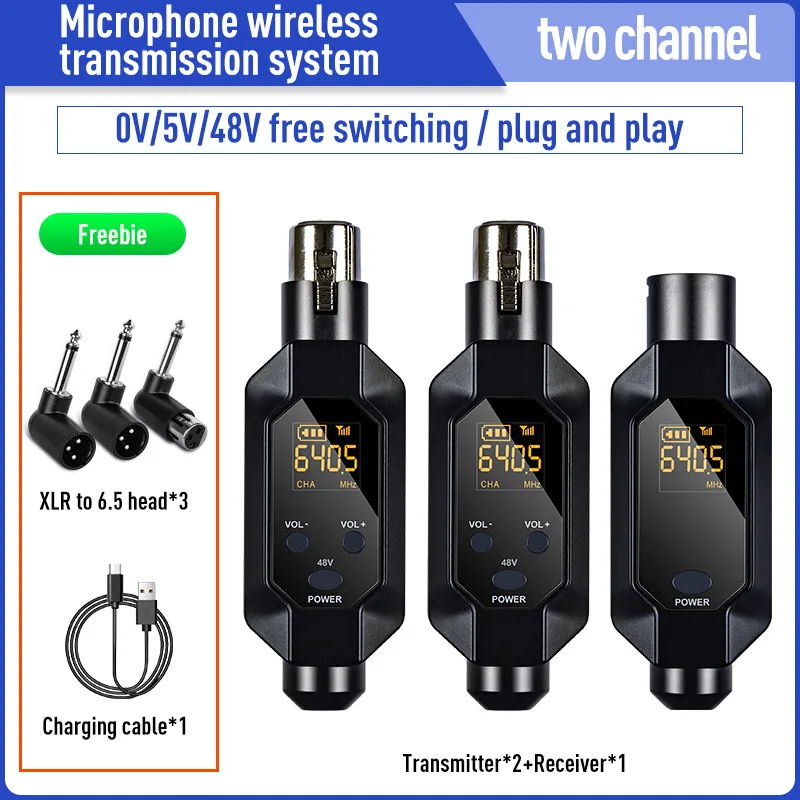 Convertidor De Micrófono Con Cable A Inalámbrico, Transmisor Y Receptor Xlr, Sistema De Micrófono Inalámbrico
