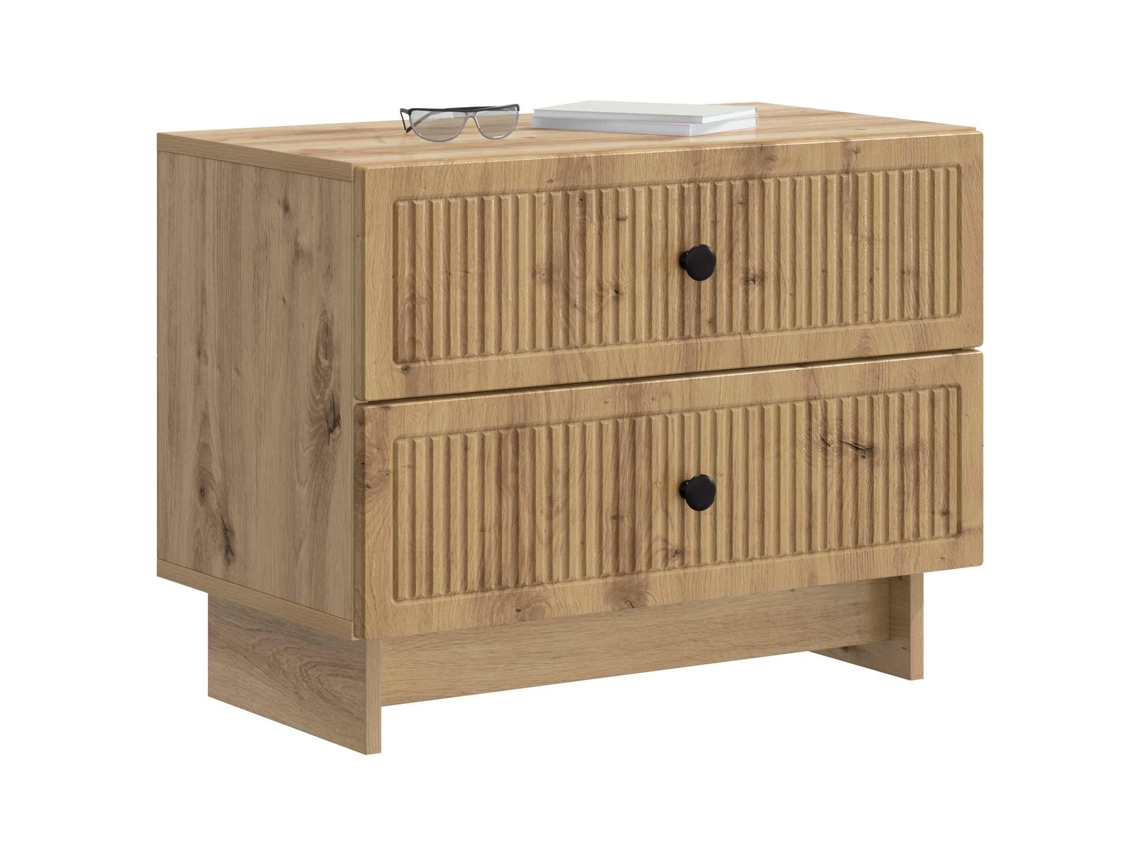 Maison Exclusive - Armario De Noche Con Cajón Roble Artesanal 62 X 34,5 X 47,5 Cm