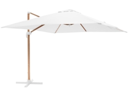 Sombrilla Cuadrado Colgante (3 X 3 M) Mástil De Imitación De Madera