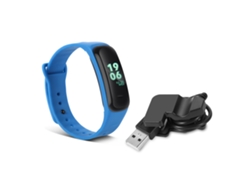 Pulsera inteligente F602 Pro: pantalla a color, monitorización de frecuencia cardíaca y presión arterial EOOCOO (azul)