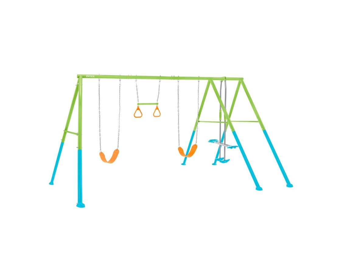 Columpio para niños INTEX con balancín y trapecio, regulable en altura, 3-10 años