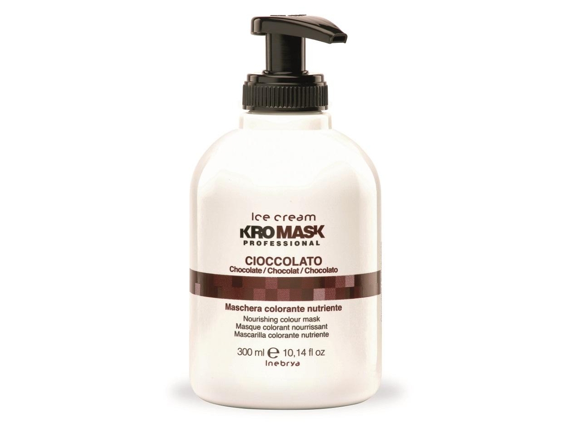 INEBRYA Profesional helado Kromask Cioccolato mascarilla para el pelo castaño chocolate 300ml