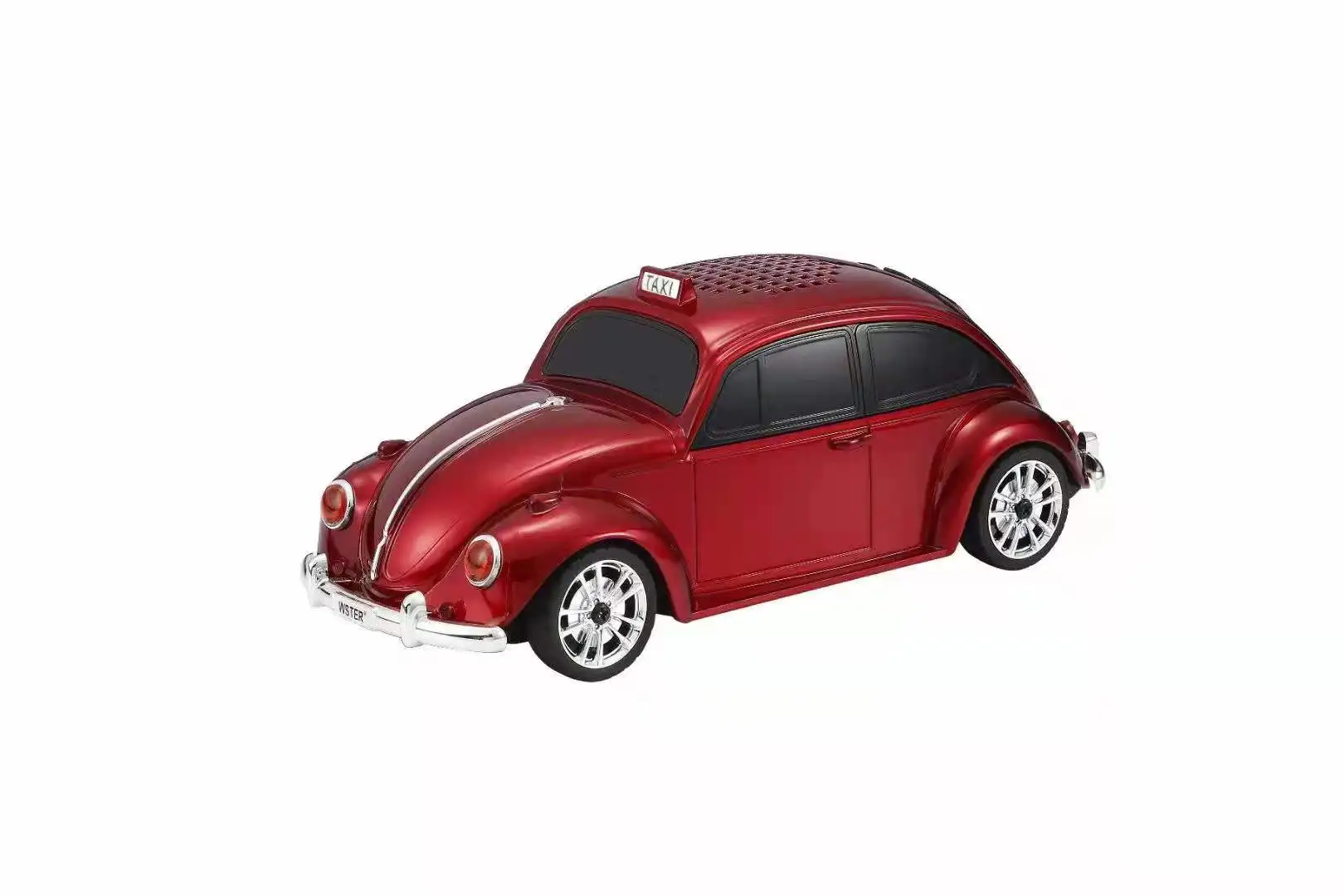 (rojo) Altavoz Inalámbrico Con Forma De Automóvil, Compatible Con Bluetooth, Tarjeta Tf, Usb, Fm, Aux, Llamadas Manos Libres Y Tws.