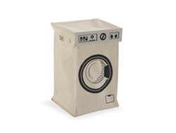 Cesto para la Ropa Sucia VERSA Beige Minimalista 36 x 36 x 60 cm