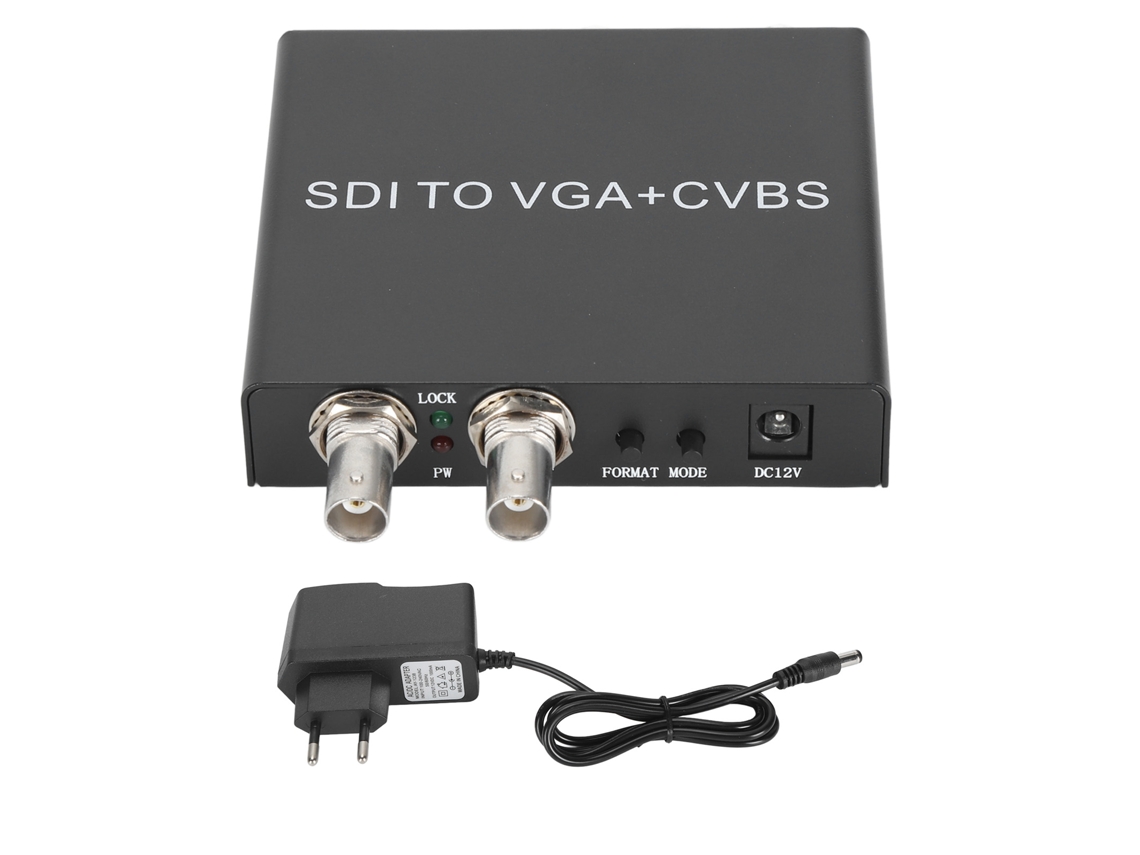 Convertidor SDI a VGA CVBS con salida de bucle y compatibilidad con 1080p