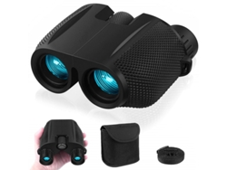 Binoculares 10x25 para adultos y niños, compactos para observación de aves, teatro, conciertos, caza y deportes, Yizhood (negros)
