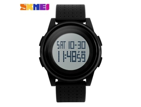 Relojes digitales deportivos impermeables con pantalla de gran angular para hombres y mujeres-máquina blanca y negra LUUCOZK