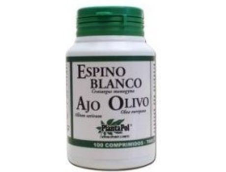 Complemento Alimentar PLANTA POL Espino Blanco Ajo Olivo 550 Mg 100 Comprimidos