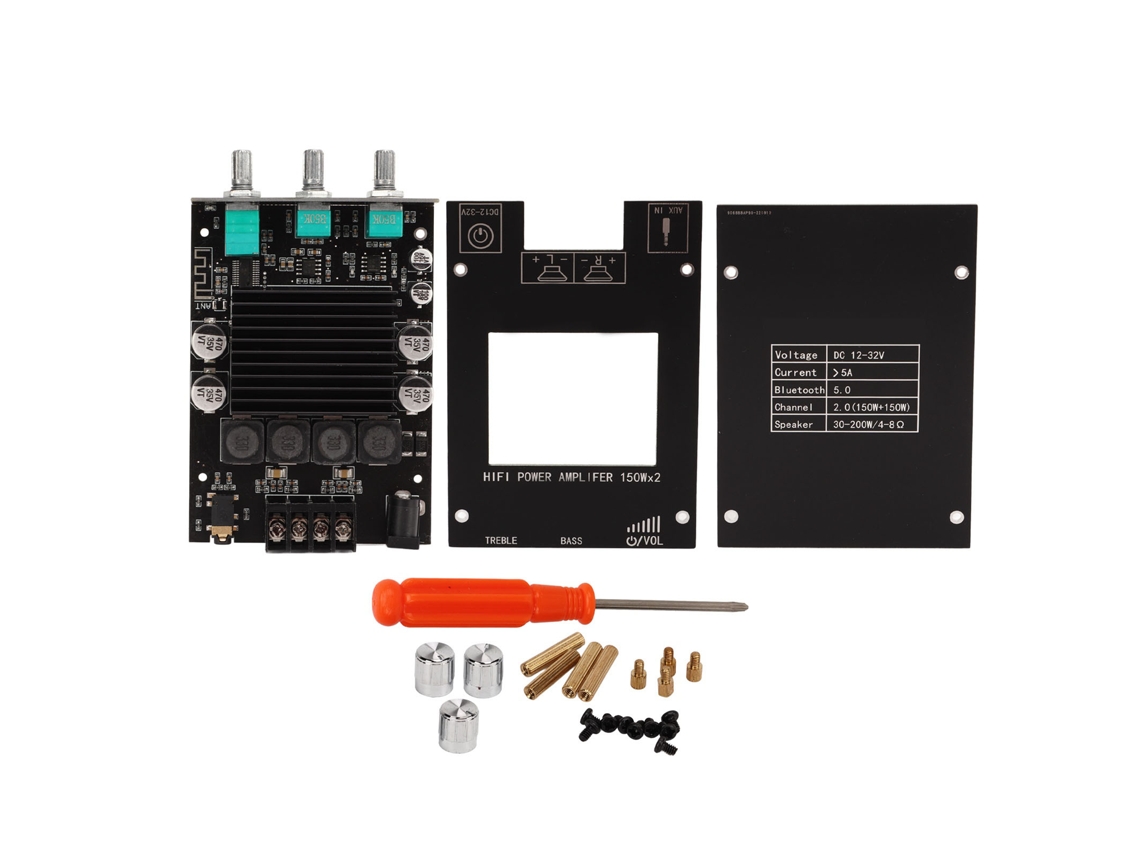 2026-placa De Amplificador De Potencia Bluetooth 2.0 Canales Con Chiptda7498e 150wx2 Módulo De Audio 12-32v