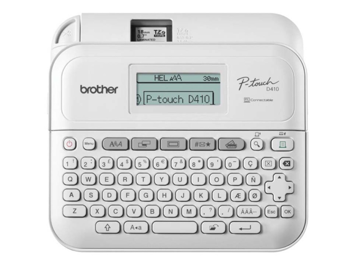 Etiquetadora Electrónica BROTHER PT-D410 Escritorio con Teclado y Conexión a PC