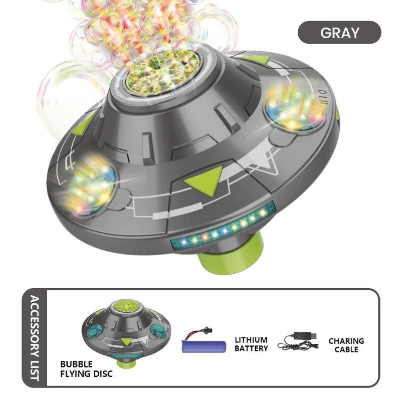 Máquina Eléctrica De Burbujas (gris), Soplador De Jabón, 32 Agujeros, Regalo Para Niños Y Niñas.