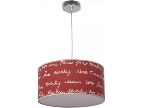 Lámpara de Techo FABRILAMP Letters (Rojo - E27 - 60 W - Metal)