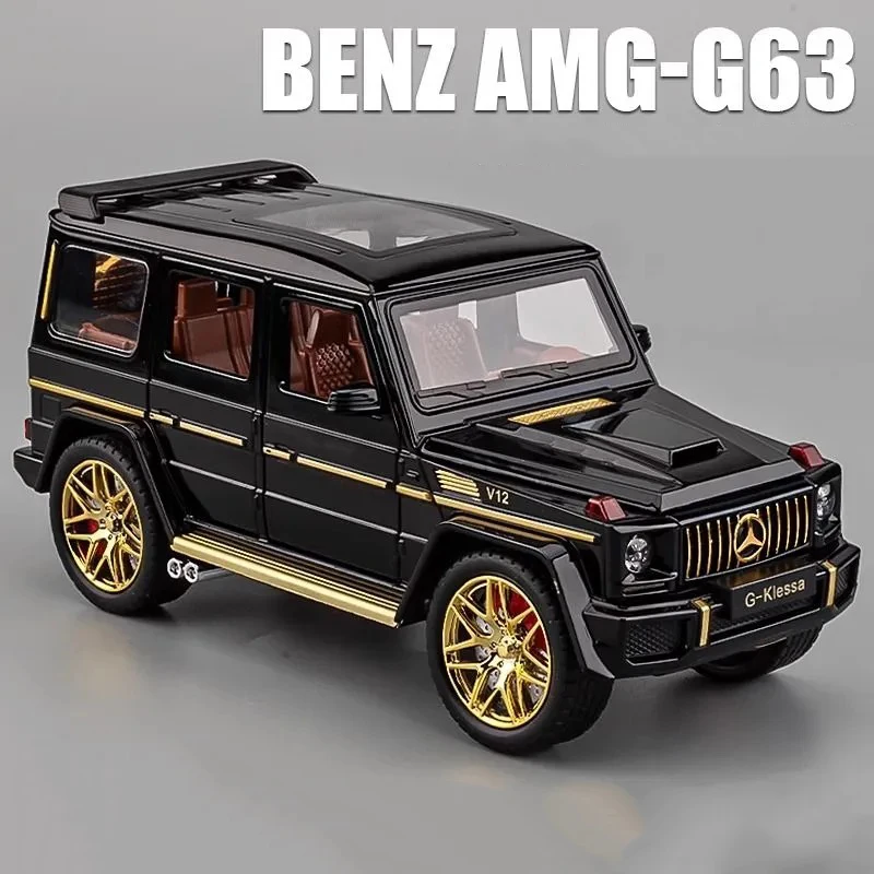 (preto) Miniatura De Carro Em Metal Fundido Na Escala 1:24 Com Efeitos De Som E Luz.