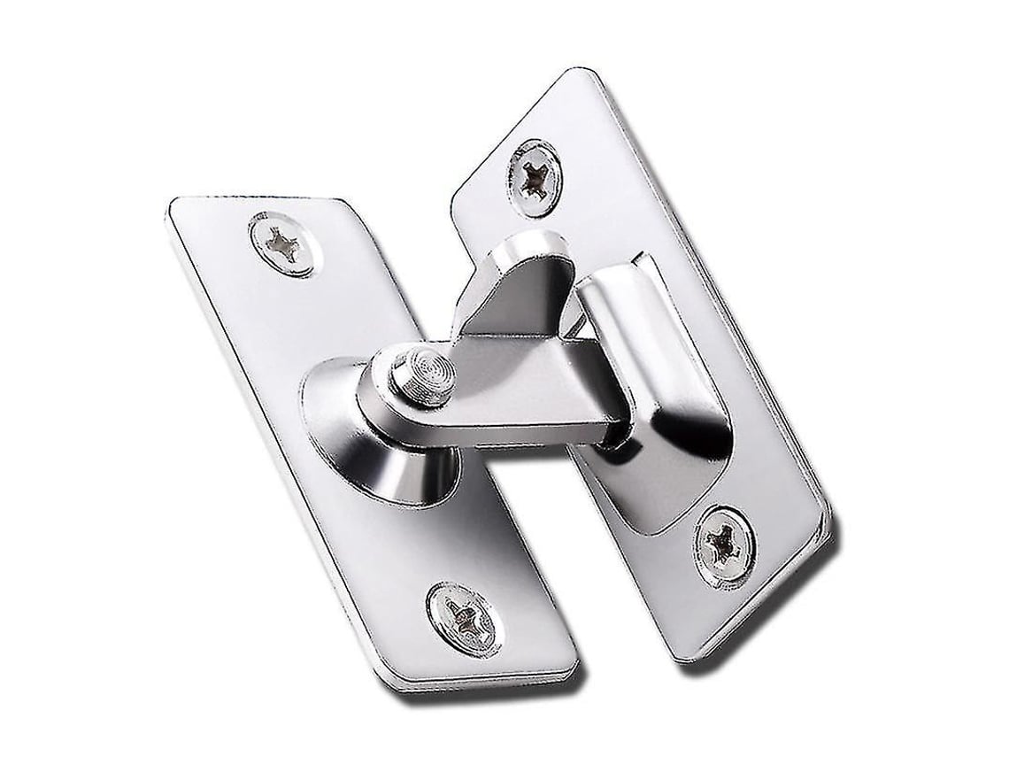 Pestillo De Puerta De Acero Inoxidable 90 Grados Deslizante Para Puertas Armarios Cajones Accesorios De Ferretería Con Tornillos Plata