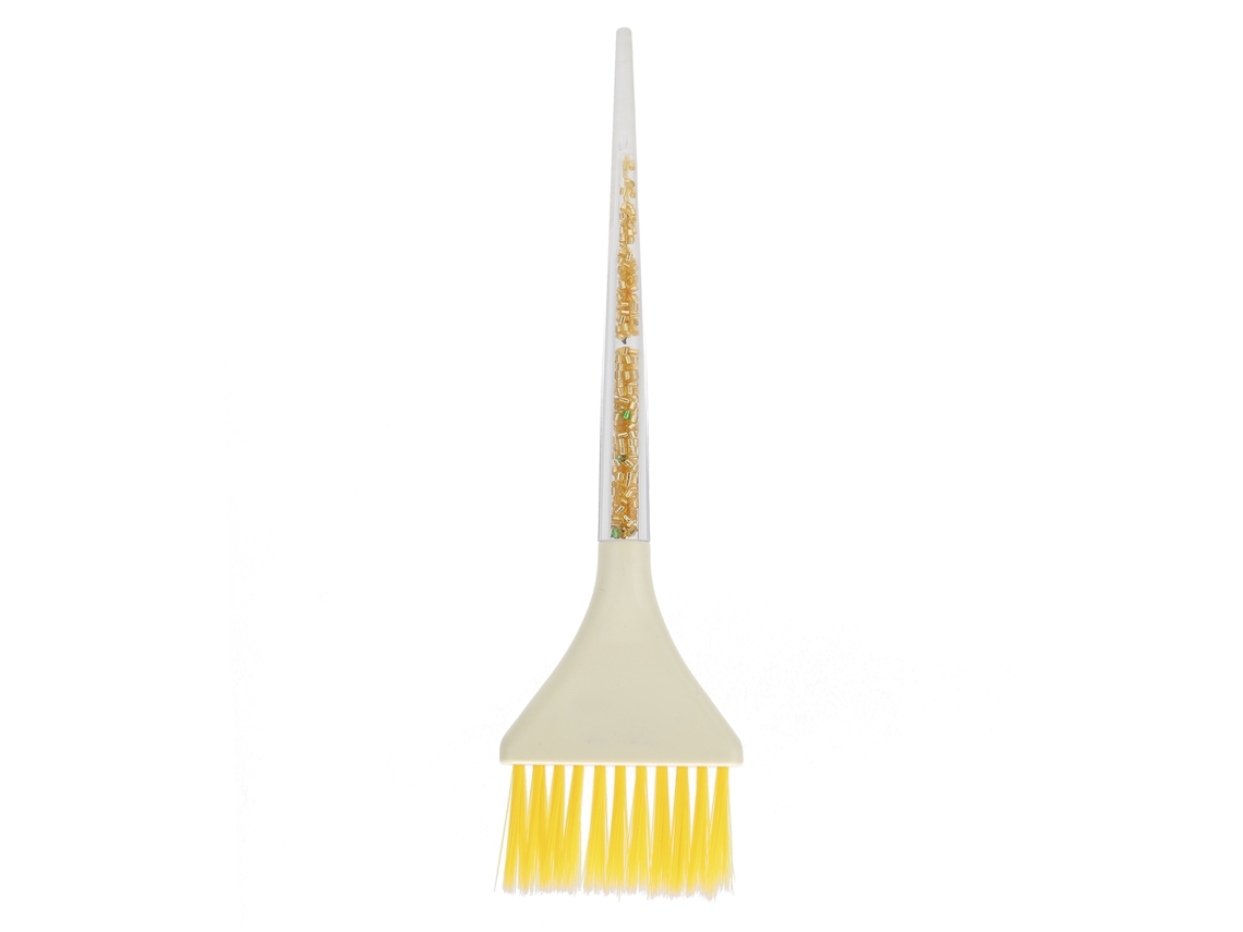 Pincel Profesional De Coloración De Cabello Plástico Para Barberos, Color Amarillo, Ideal Para Salón Y Hogar