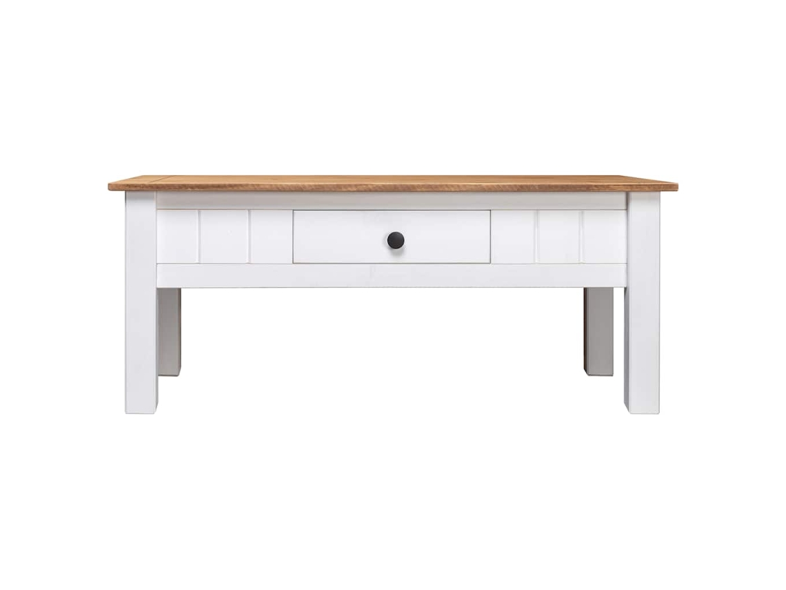 Mesa de centro Panamá de pino macizo blanco 100x60x45 cm MAISON EXCLUSIVE