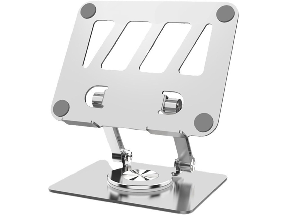 Elegante Soporte Metálico Para Teléfonos, Tabletas Y Ordenadores Portátiles De Hasta 23 Cm De Altura.
