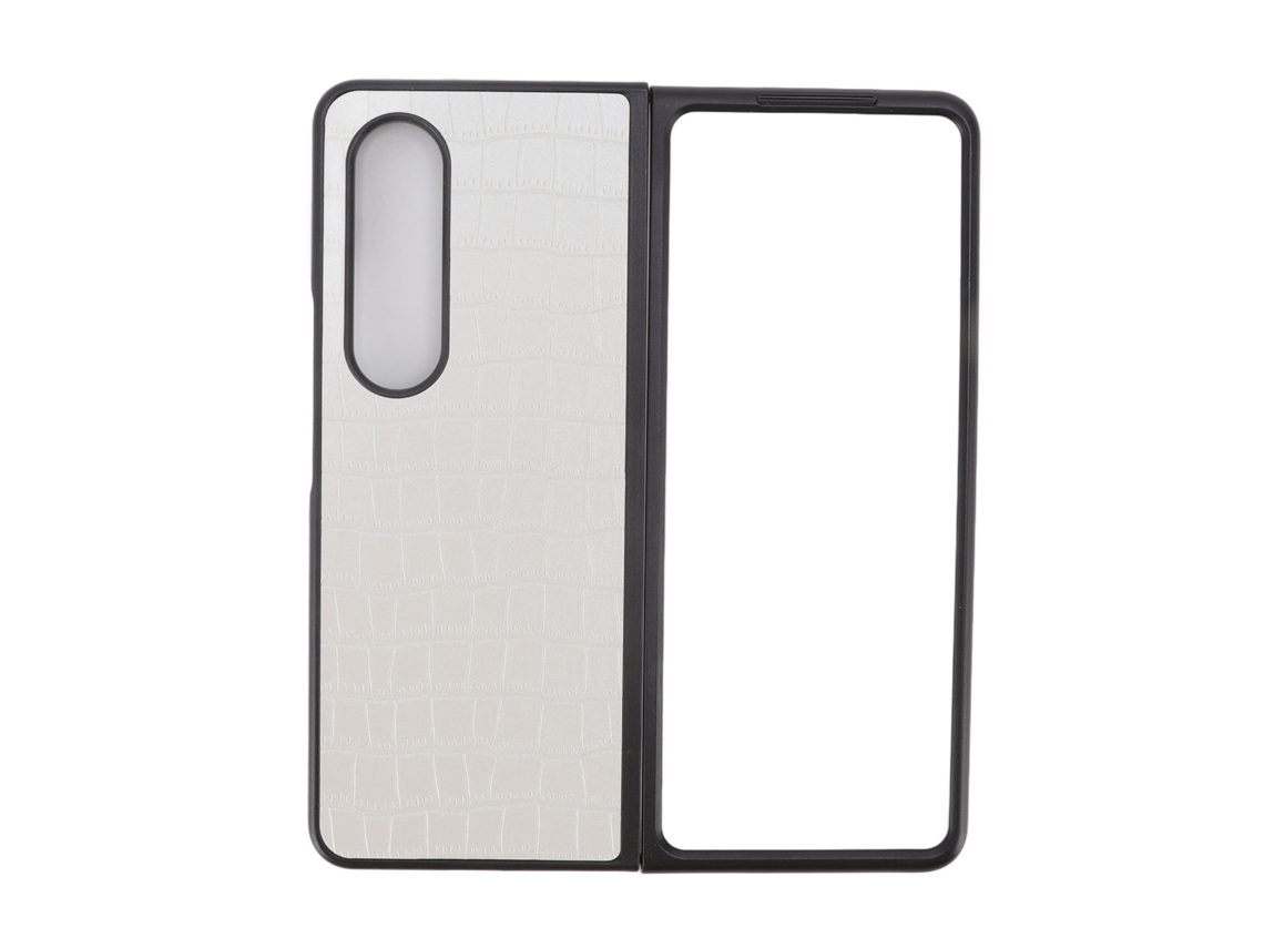 Capa De Couro Pu Para Samsung Galaxy Z Fold 4, Capa De Tela Dobrável Anti-choque Anti-risco Branca