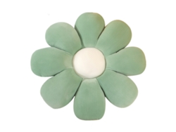 Cojín De Margaritas Con Flores, Suave Y Lujoso, Cojín Verde Para El Suelo.