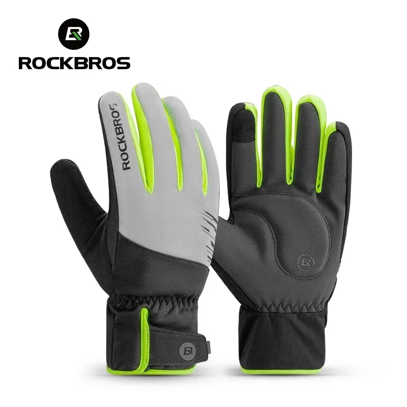 (talla S) Guantes De Ciclismo Resistentes Al Viento, Cálidos, Reflectantes, Con Palmas Reforzadas Y Compatibles Con Pantallas Táctiles.