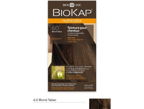 Tinte de Cabello BIOKAP Rubio Tabaco (140 ml)