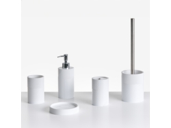 Juego de 5 accesorios de baño Beliani Sepahua en poliresina blanca 10x10x37