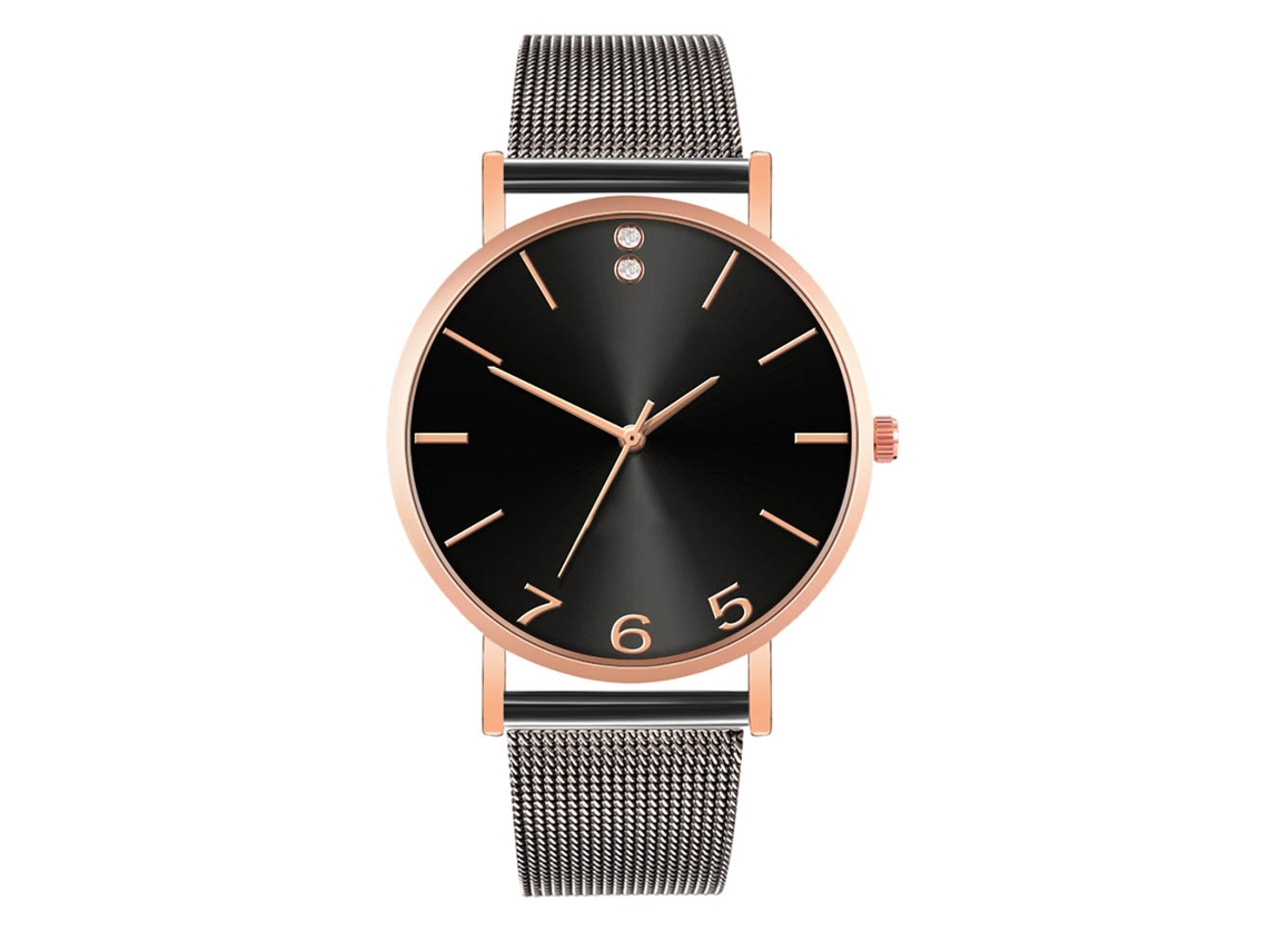 Reloj De Pulsera Para Parejas, Estilo Sencillo, Correa De Malla, Movimiento De Cuarzo.