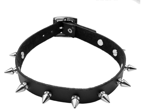 Gargantilla De Cuero Punk Con Remaches Largos, Collar De Gargantilla De Cuello Ajustable Con Pinchos Góticos De Roca De Cuero Pu, Joyería Para Unis...