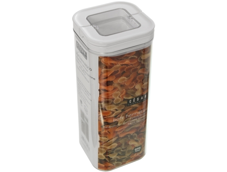 Bote Cocina Transparente Y Blanco DRW (11x11x29cm)
