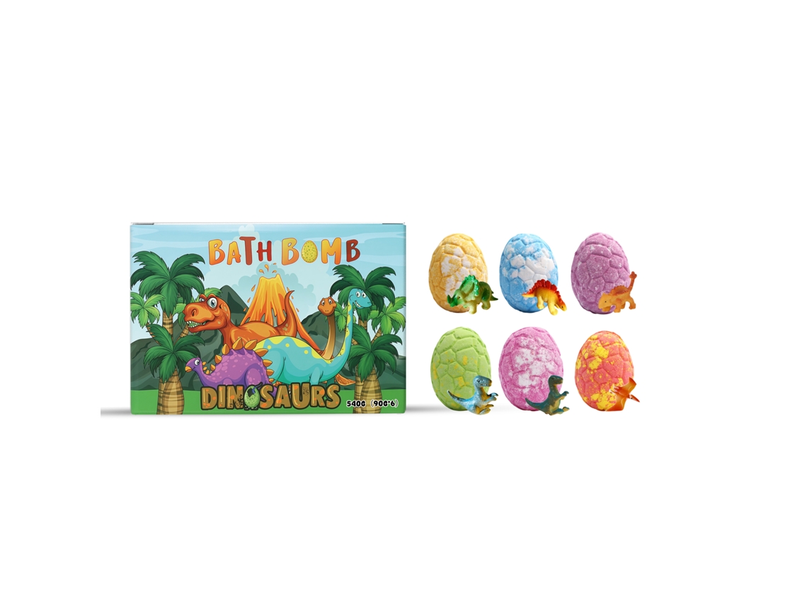 Bomba de baño con forma de dinosaurio de Amz. Fórmula suave con fragancia refrescante para la limpieza de la piel.