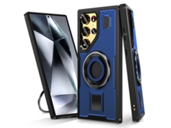 Capa Giratório para Samsung Galaxy S24 Ultra  Metal Anti-Choque Prateado