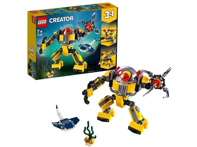 LEGO Creator 3 en 1: Robot Submarino - 31090 (Edad Mínima: 7 - 207 Piezas)