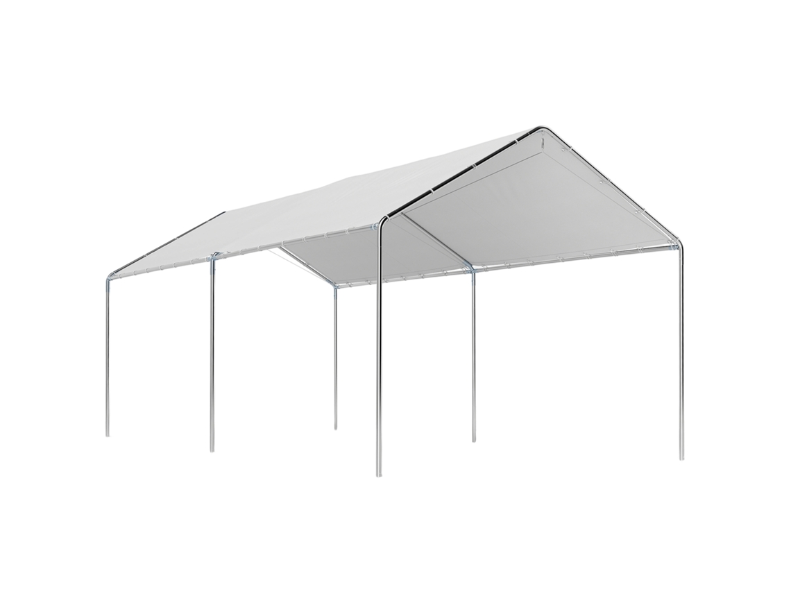 Garagem 3x6m Pe Aço Galvanizado Impermeavel Branca