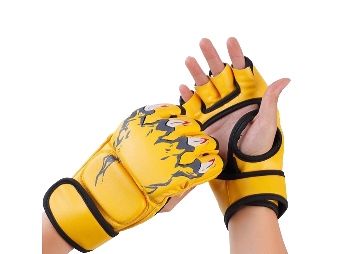 Jinwei-2026guantes De Boxeo De Media Palma Para Hombres Y Mujeres Entrenamiento Boxeo Kickboxing Sparring Bolsa De Golpes Amarillo