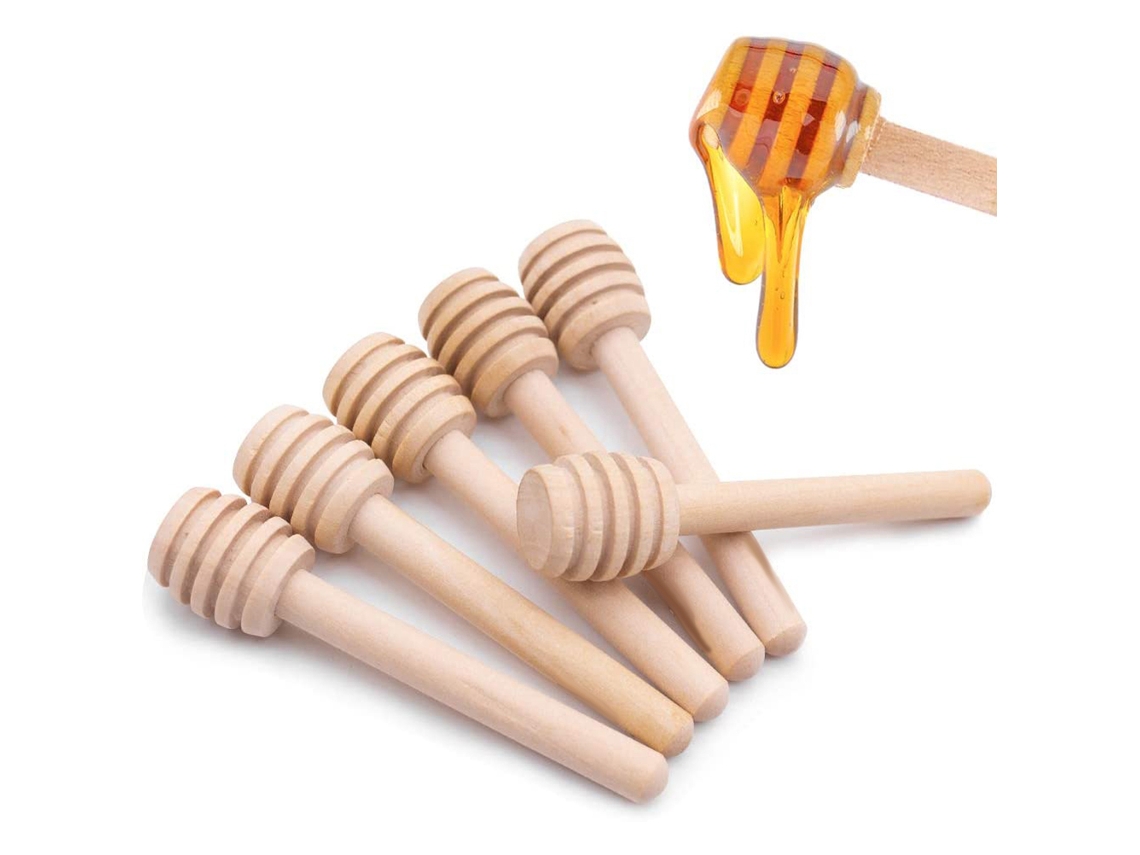 50 Palitos De Madera En Miniatura Para Miel (8 Cm) Para La Cocina, El Café Y La Mermelada.