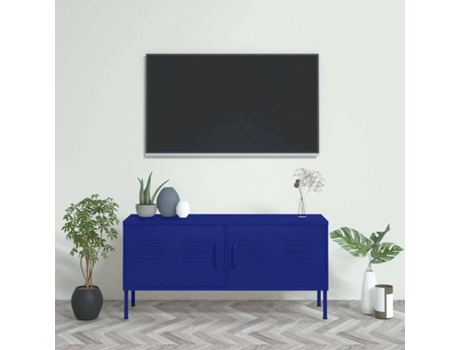 Mueble para la televisión VIDAXL Azul Acero (105x35x50 cm)