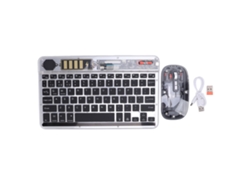Teclado Y Ratón Inalámbricos Bt5.1 Ultrafinos Con Retroiluminación Rgb, Silenciosos, Para Pc, Portátiles Y Televisores - Negro