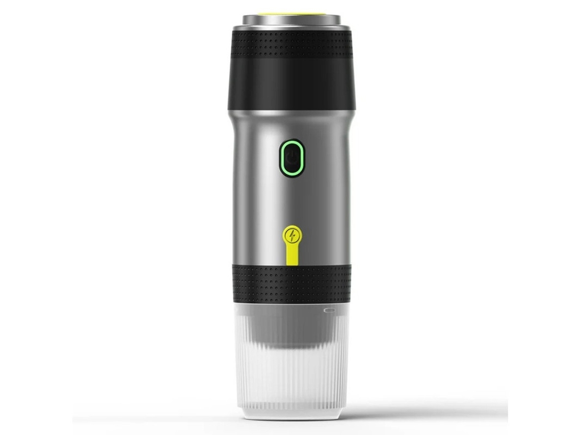 Mini cafetera eléctrica semi-inalámbrica 3 en 1 para coche, hogar y viajes, color plateado Yizhood