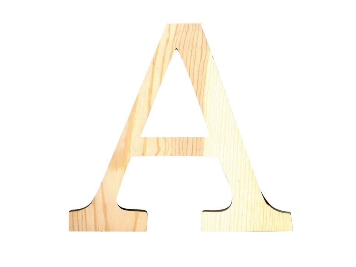 ARTEMIO Letra A en Madera Cortada 11,5 cm
