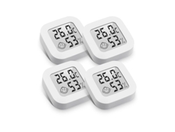 2026altiro-termómetro-higrómetro Digital Mini De Alta Precisión Para Uso En Interiores, Indicador De Confort (4,3 Cm X 4,3 Cm, Blanco, 4 Unidades)
