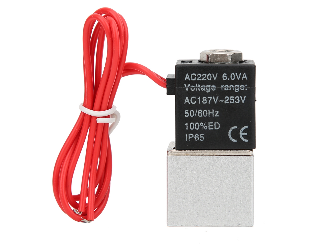Válvula Solenoide De Acción Directa Para Agua Aire Aceite Cuerpo De Aleación De Aluminio 220vac (g1/8in) Ip65