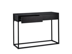 Relaxdays Mesa De Console, Mesa De Corredor Com 2 Gavetas, 80,5x110x40 Cm, Mesa Slim, Corredor E Sala, Preto