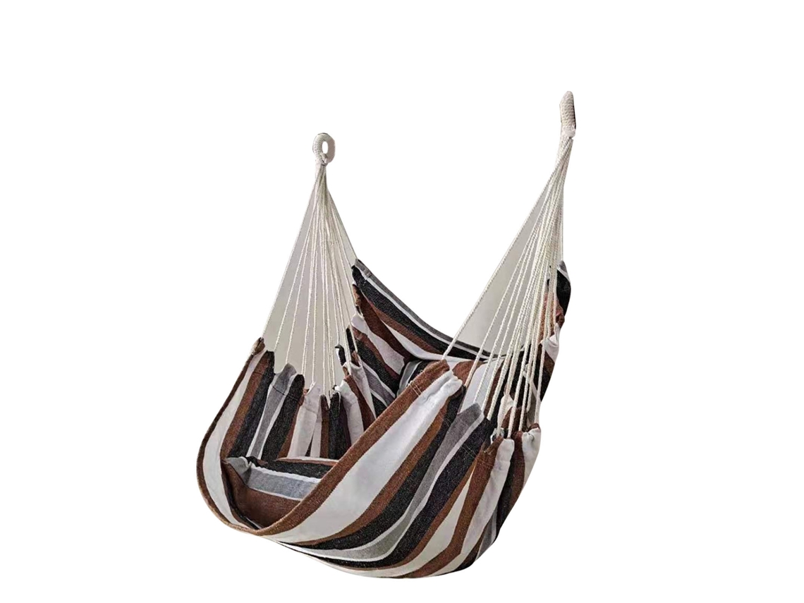 Mecedora Con Cuerda De Suspensión En Lona Acolchada Para Dormitorio, Hogar, Jardín, Exterior, Marrón.