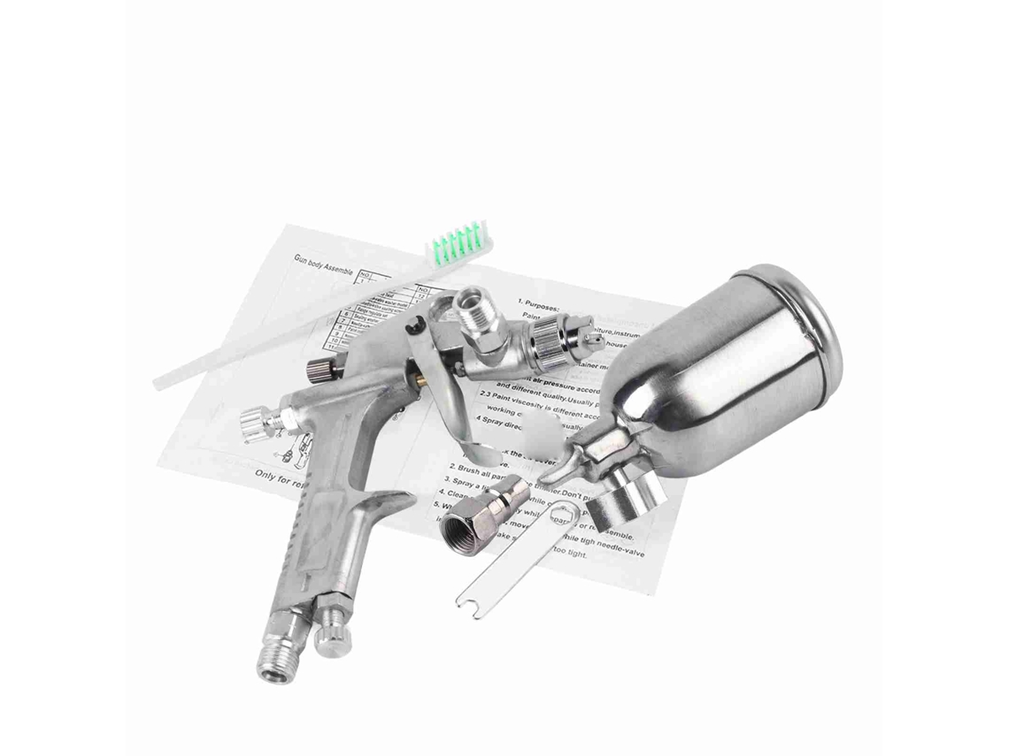 Pistola De Pintura Aireada Neumática F-2 Modo De Alimentación Por Gravedad 0.5mm Boquilla 125ml