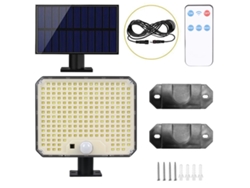 Lámpara solar exterior superbrillante con sensor de movimiento, 3 modos de iluminación, IP65, para jardín o pared. Aeuzwr