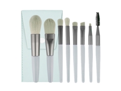 Juego De 8 Brochas De Maquillaje Profesionales Portátiles Con Estuche De Almacenamiento.