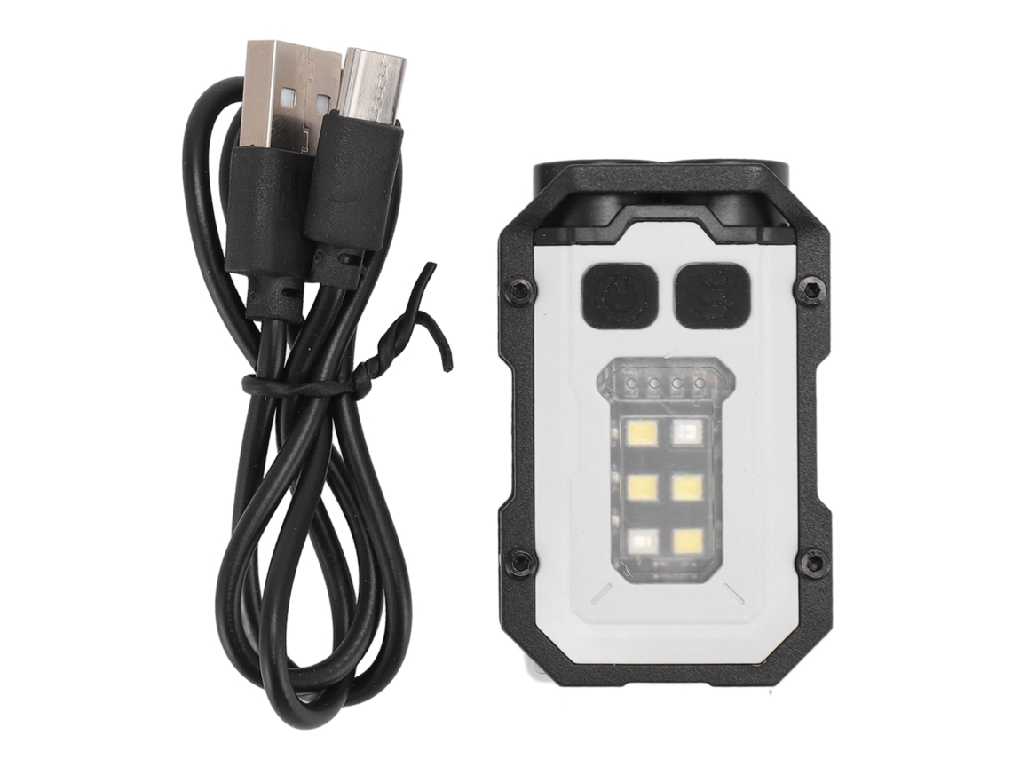 2026-linterna Edc Mini Potente 300lm Recargable Usb Con Base Magnética Impermeable Ipx4 Llavero De Bolsillo Blanco
