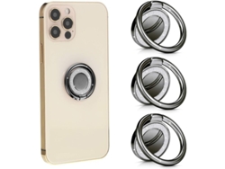 Soporte De Anillo Giratorio De 360° Para Teléfono Móvil, Reposadedos, Soporte De Pie, 3 Piezas