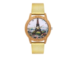 Reloj De Cuarzo Con Correa De Malla Y Escala Romana Zhoulianfa (oro)