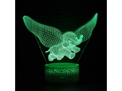 Lámpara de noche con ilusión 3D, 7 colores, interruptor táctil y alimentación USB (my 471)
